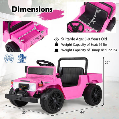 12V Electric Ride On Truck with Dump Bed and Remote Control