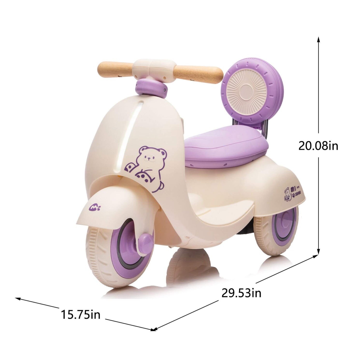 ToyRides Elite 12V Kids Ride On Electric Motorcycle, 1-3 Years, Purple (Open Box)