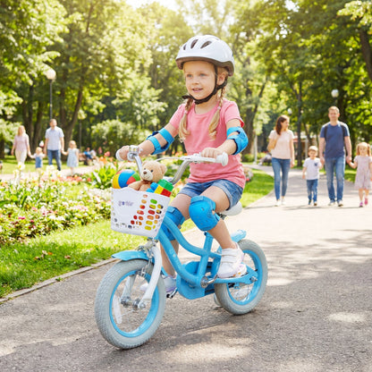 Kids Bike 12 Inch with Training Wheels and Adjustable Seat