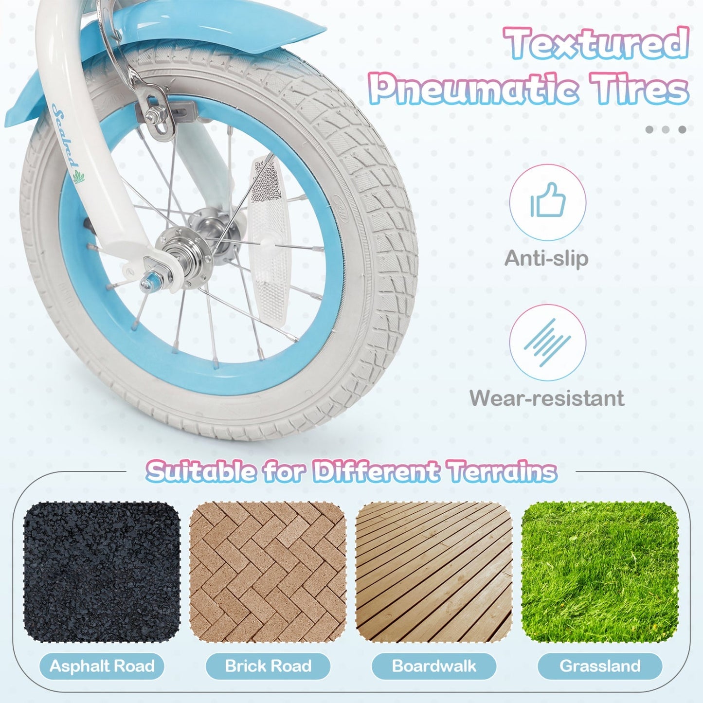 Kids Bike 12-20 Inch with Training Wheels & Basket