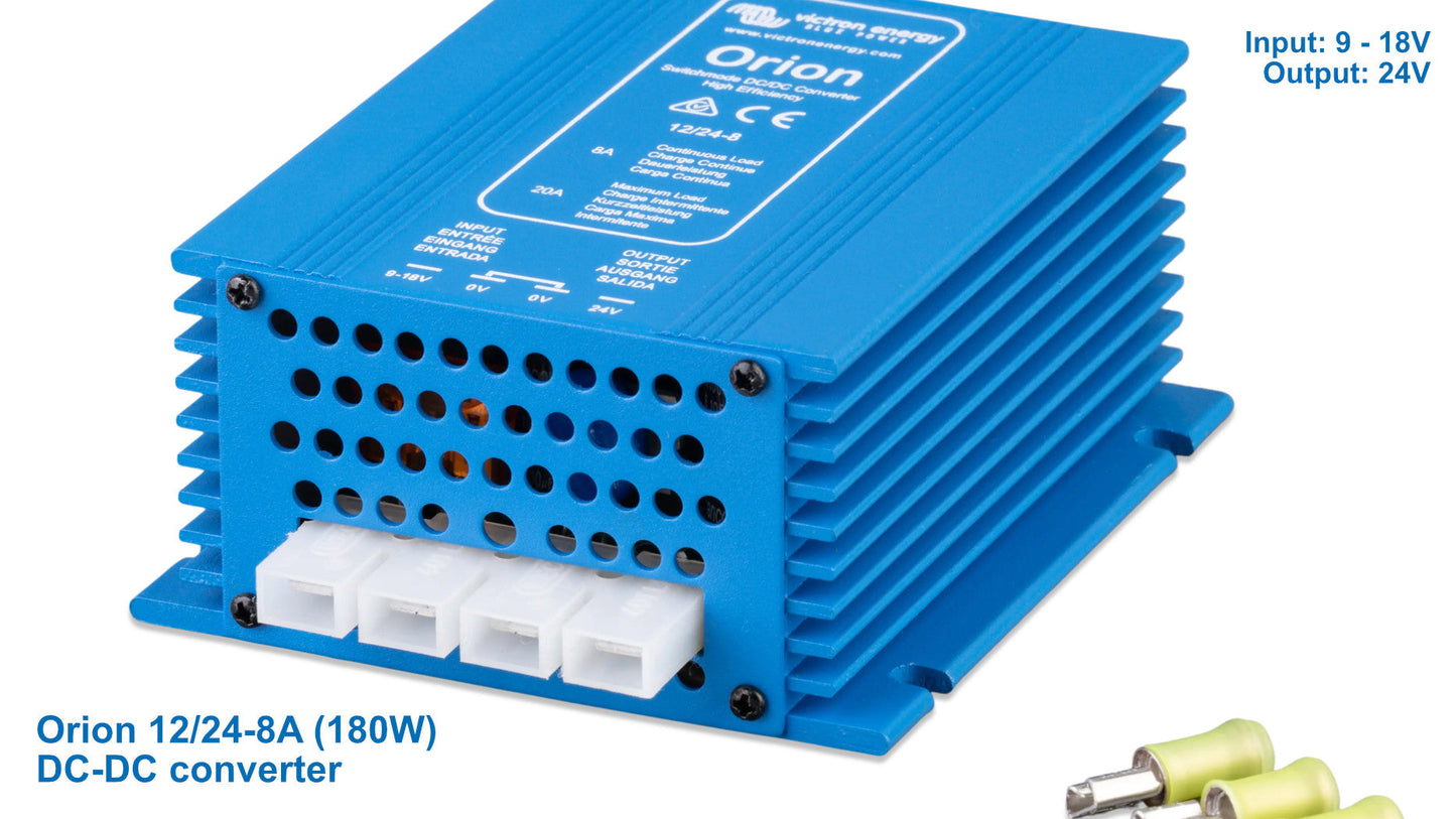 DC-DC Converters: step up/down transformers for 12V, 24V & 48V