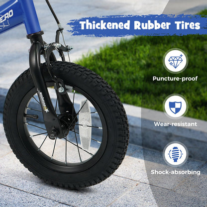 Kids Bike 14-Inch with Removable Training Wheels Navy