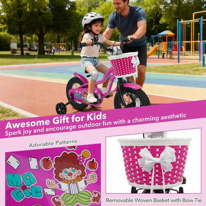 Kids Bike with Training Wheels 12-18 Inch - Magic Rose