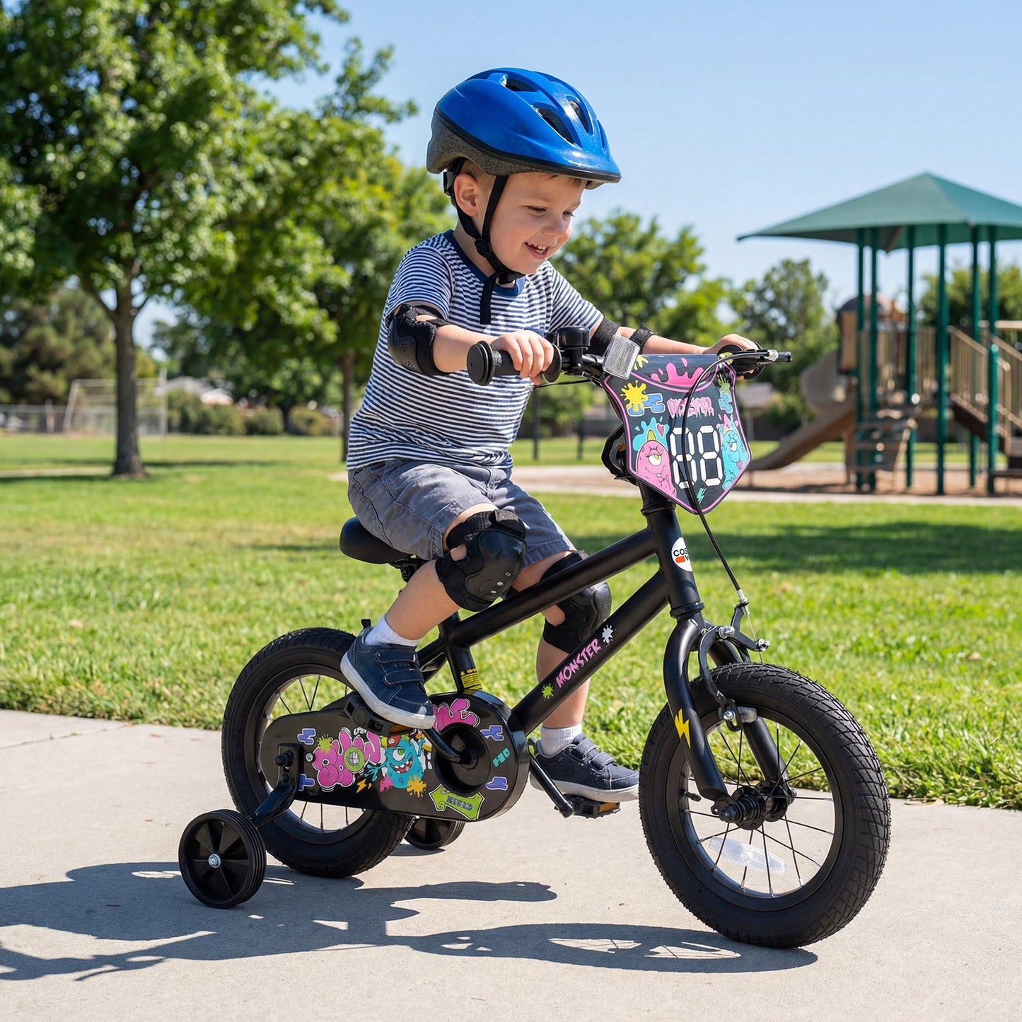 18-Inch Kids Bike with Training Wheels for Ages 4-8