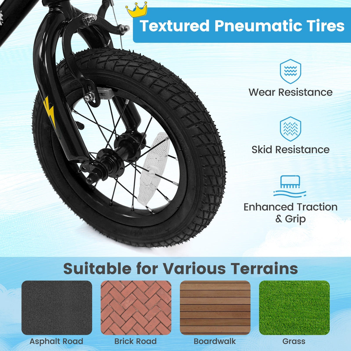18-Inch Kids Bike with Training Wheels for Ages 4-8