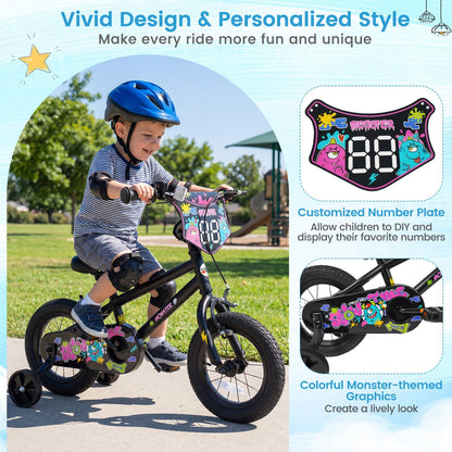 18-Inch Kids Bike with Training Wheels for Ages 4-8
