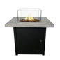 Reinforced Propane Fire Pit Table - Black / Gray