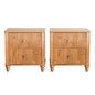 Modern Fluted Nightstand With 3 Drawers