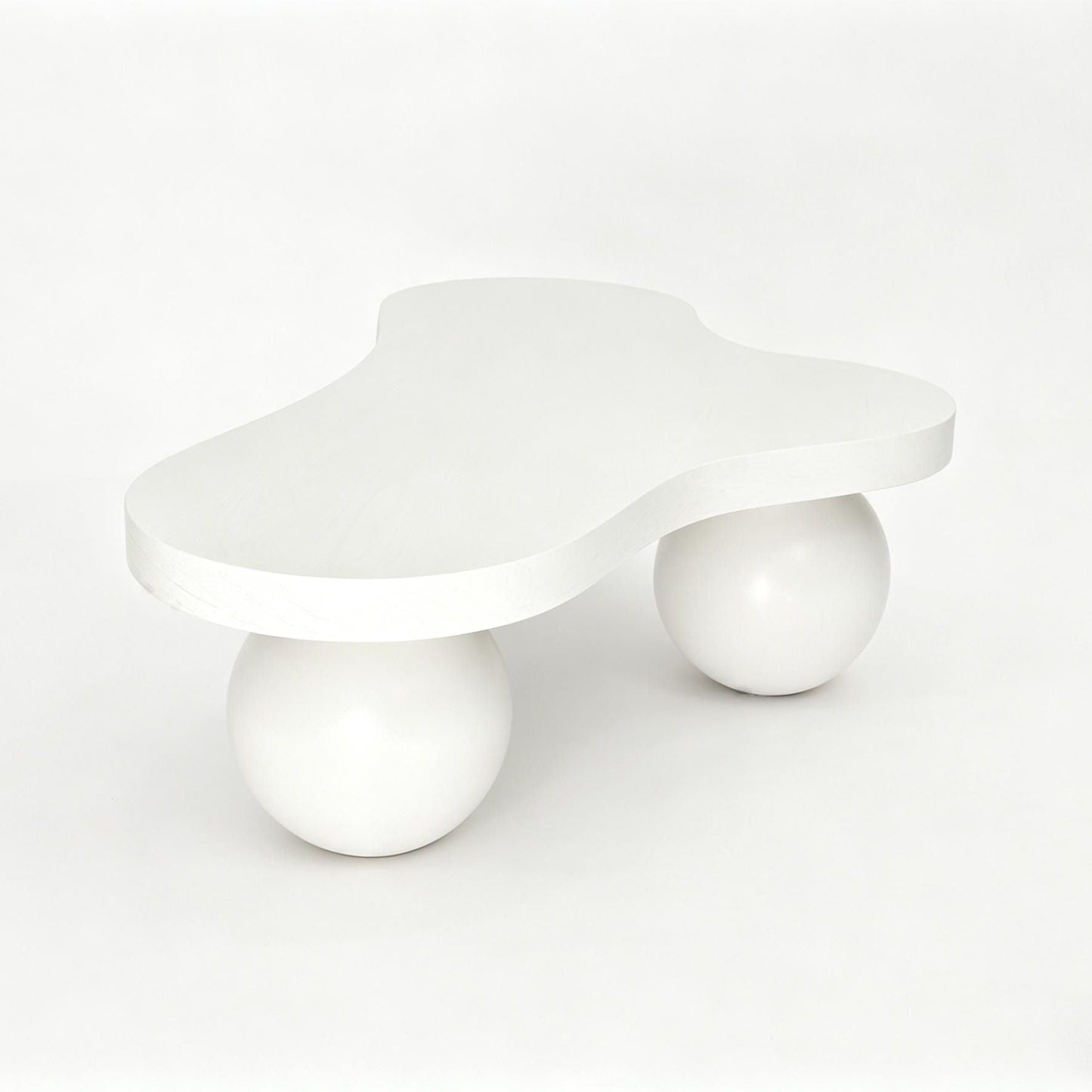 Cloud Shaped Coffee Table With 3 Ball Legs For Living Room