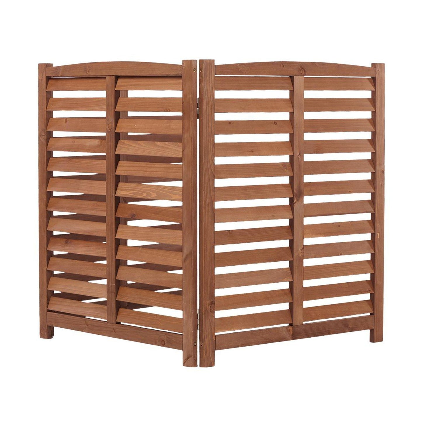 3 Panel Outdoor Wooden Air Conditioner Fence