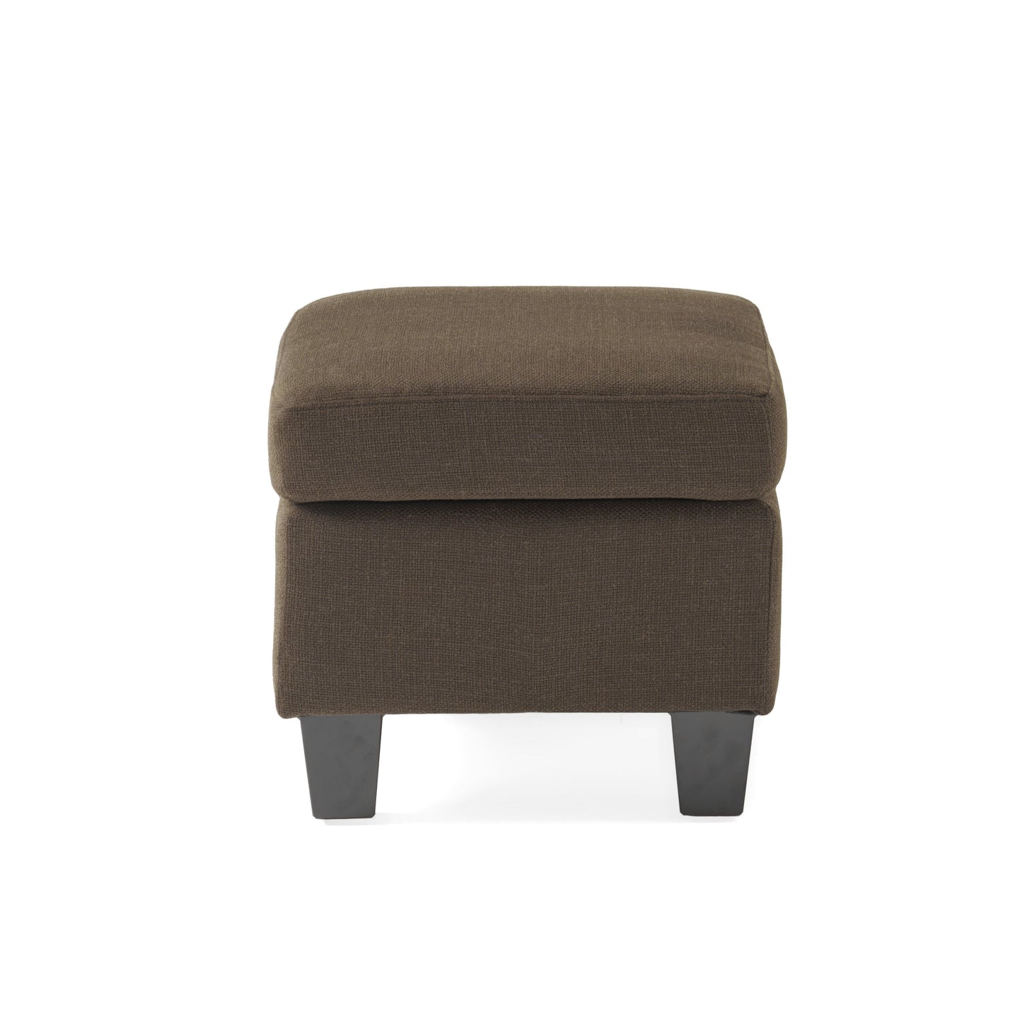 Upholstered Ottoman, Chocolate