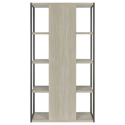 Loomis 72-inch 4-shelf Bookshelf Whitewashed Grey