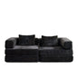 Convertible Floor Sofa Bed With Pillow Back Support Armrest