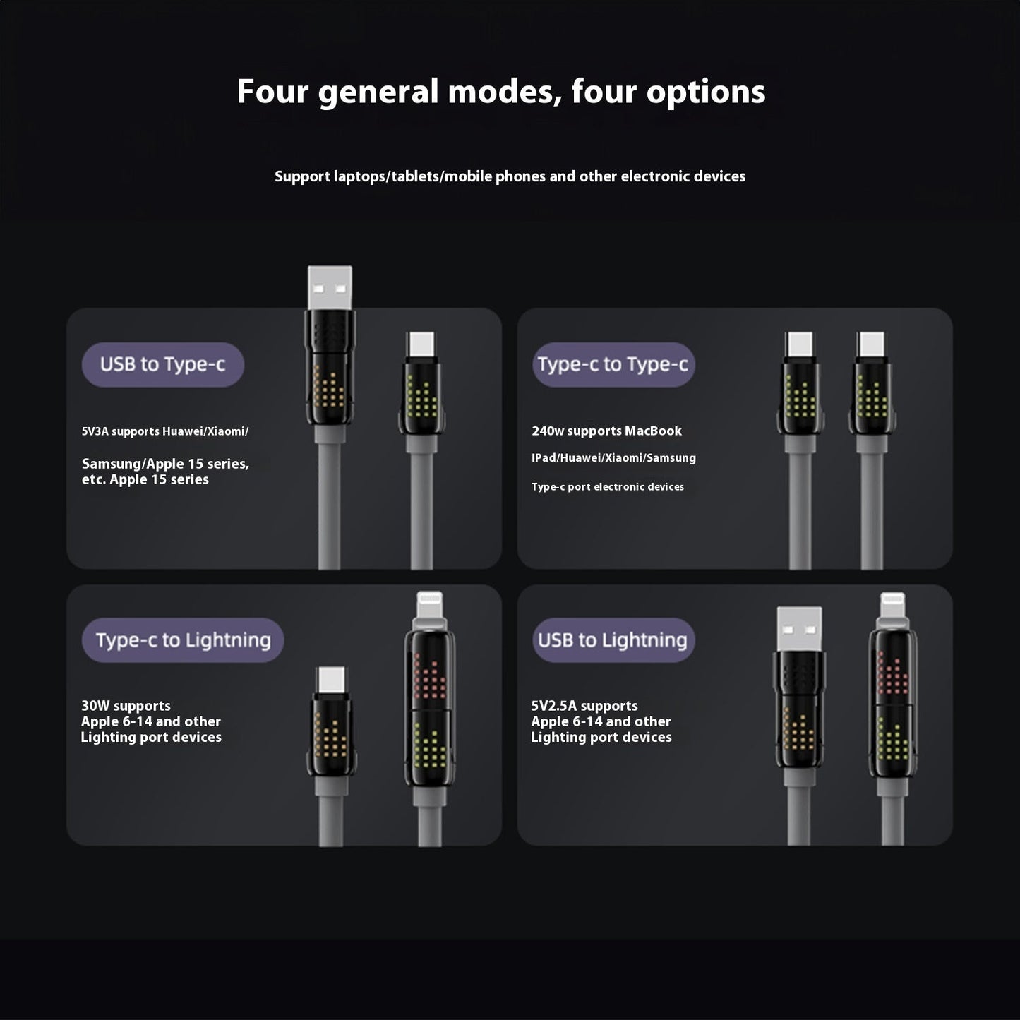 12m Lengthened Super Soft Liquid Four-in-one For Android Fast Charge Data Cable