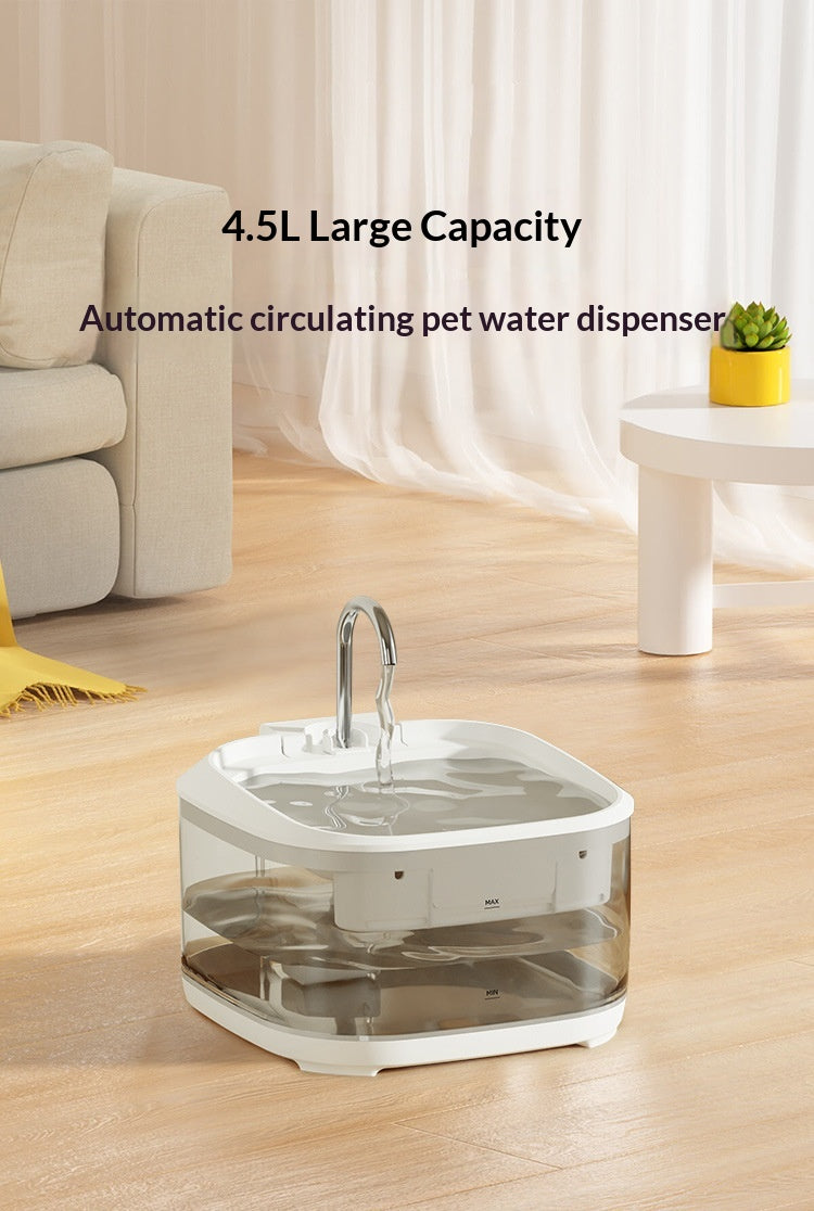 Large Capacity Fully Transparent Automatic Circulating Filtered Pet Water Fountain