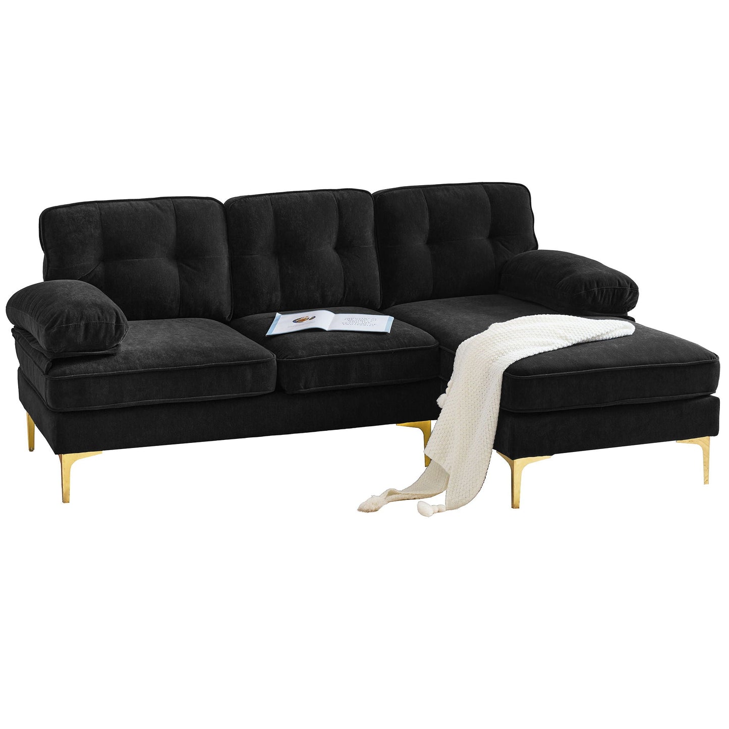 Modern L Shaped Sectional Sofa For Living Room