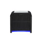 Beverly - Nightstand With Cooler And Speaker, LED Light, Rounded Sides - Black White