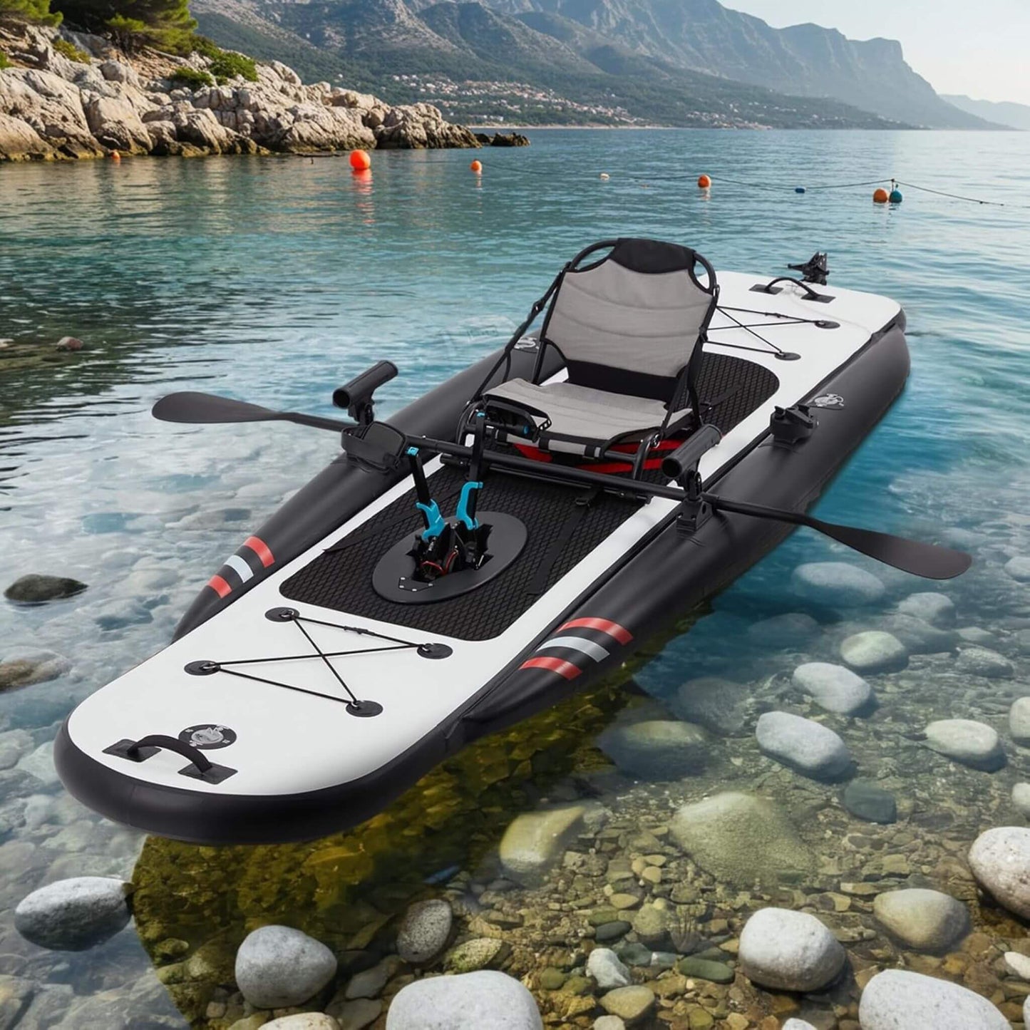 Premium 12FT Lightweight Inflatable Fishing Kayak With Pedal System (SAK15079)