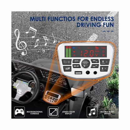 12V 2-Seater Electric Ride-On Car with LED Lights, MP3 Player, and Remote Control for Kids