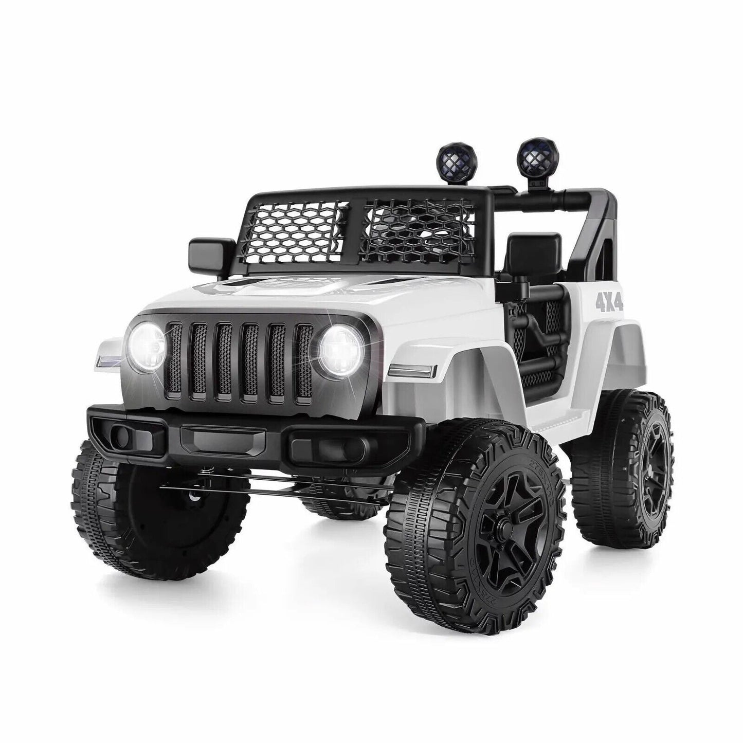 12V 2-Seater Electric Ride-On Car with LED Lights, MP3 Player, and Remote Control for Kids