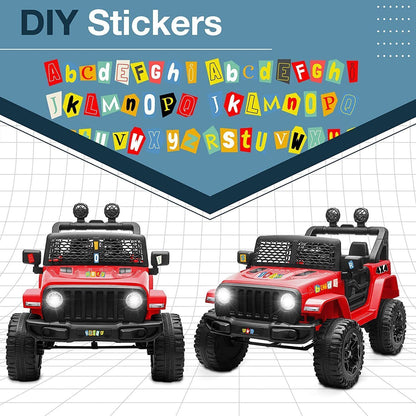 Electric Ride-On Car/Truck for Kids with MP3 Music and Remote Control - 12V with Lights - 76 Fun Features!