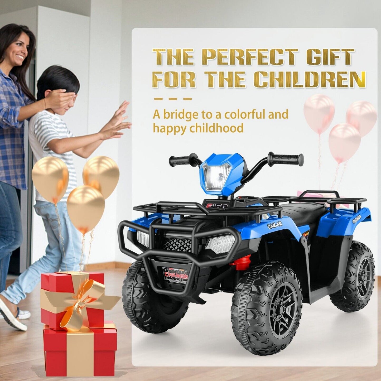 Electric 4 Wheeler ATV Car Jeep Truck for Kids - 12V/24V Battery Powered Ride-On Toy
