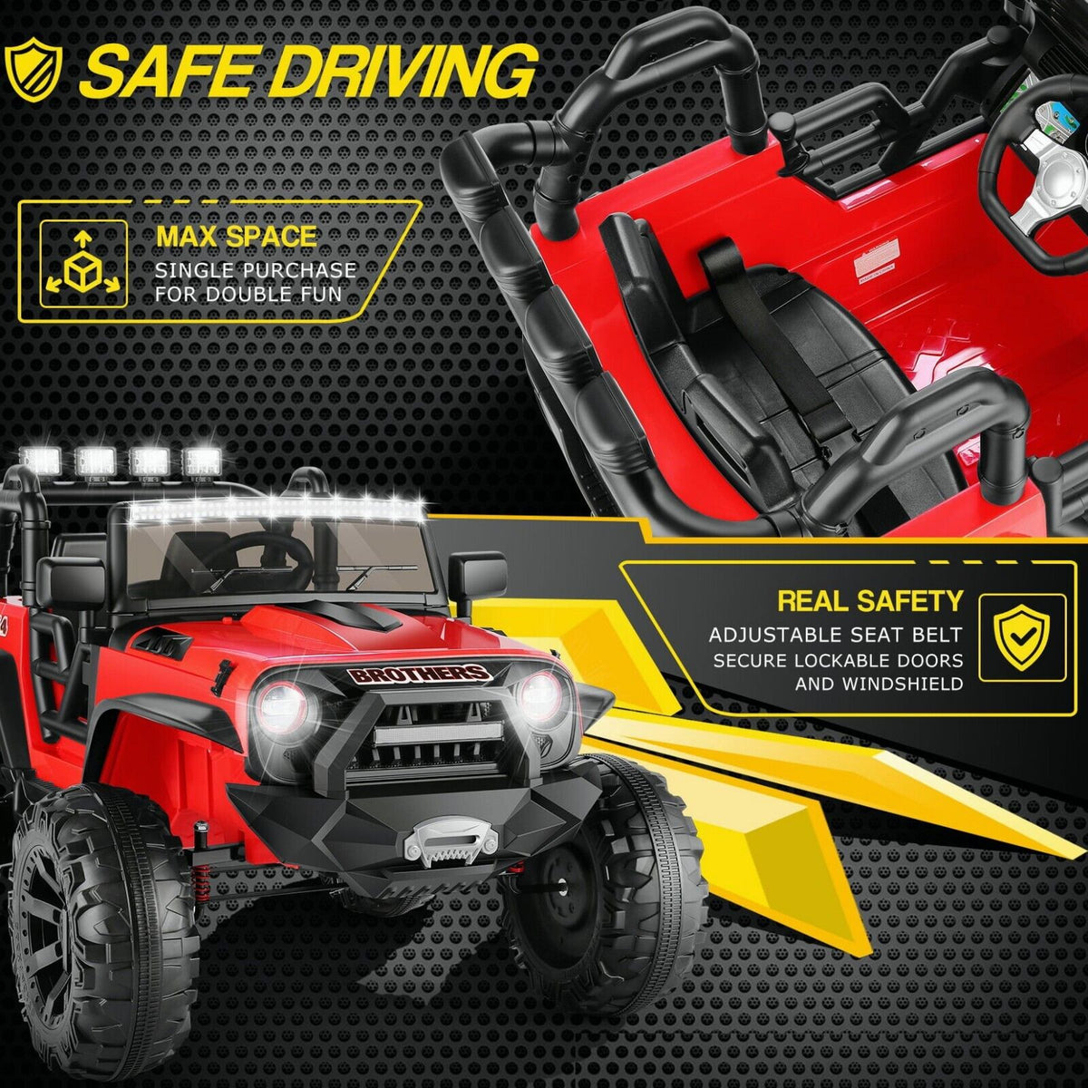 Electric 4 Wheeler ATV Car Jeep Truck for Kids - 12V/24V Battery Powered Ride-On Toy