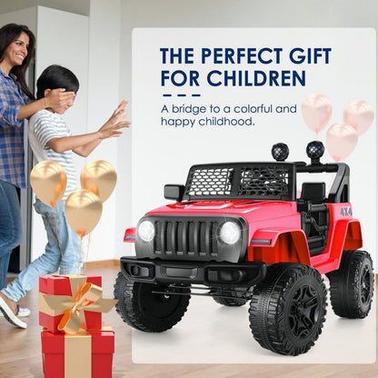 Electric Ride-On Jeep Truck for Kids: 12V/24V ATV Toy with Four-Wheel Drive