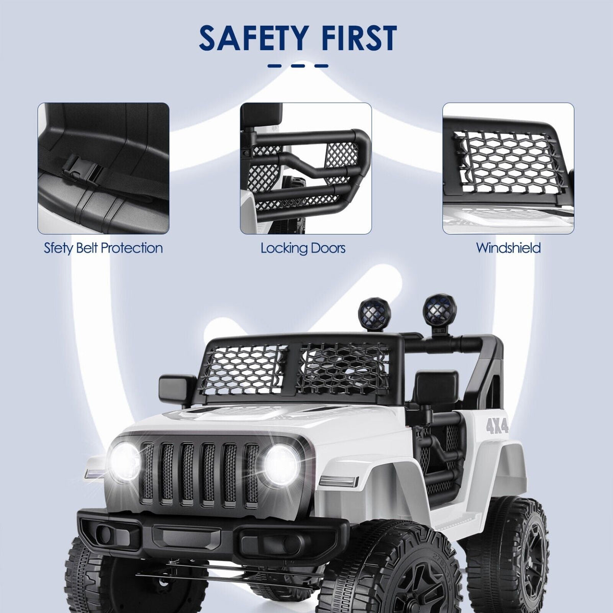 Electric Ride-On Truck for Kids with Remote Control, Music, and Lights - GT Toy Truck