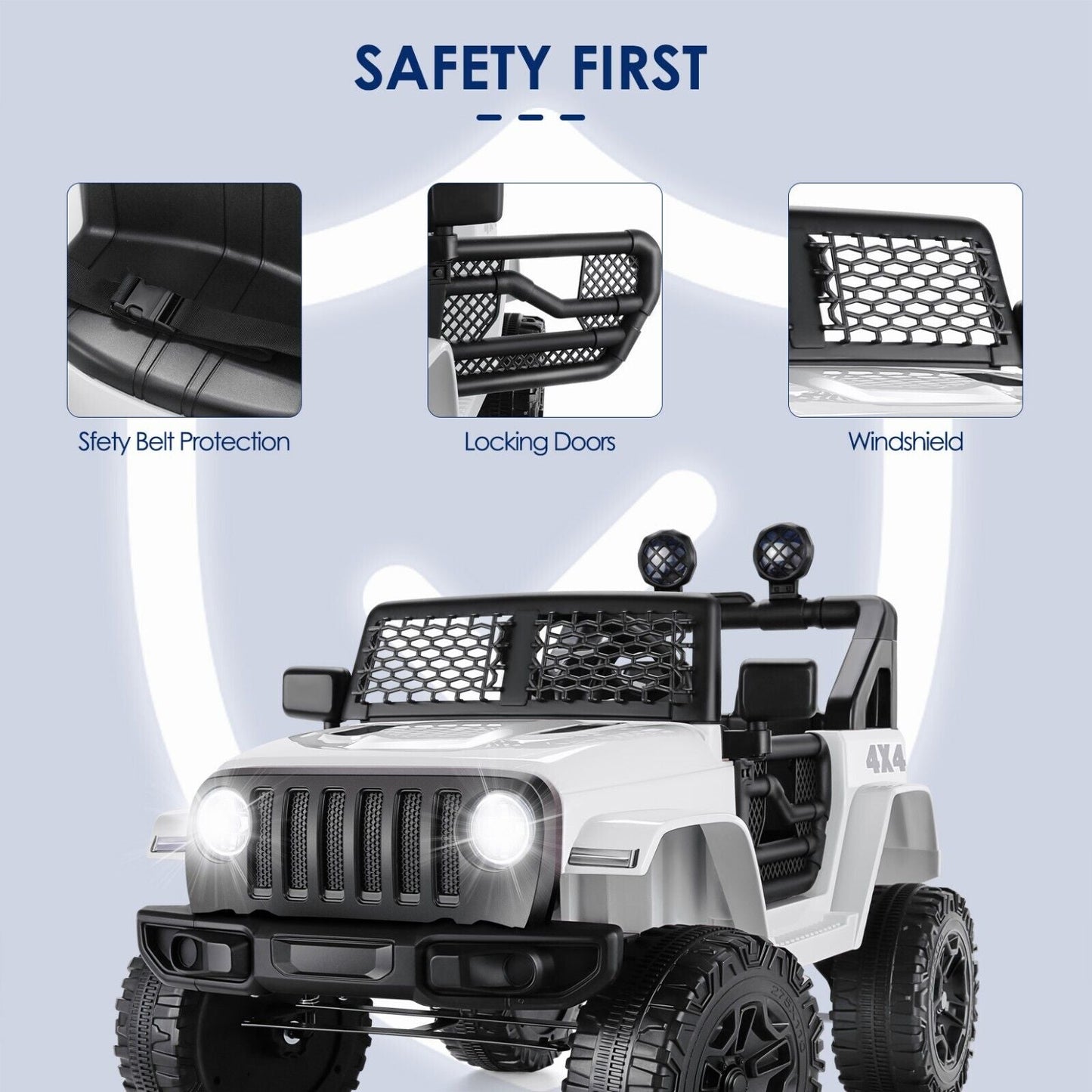 2-Seater Electric Ride-On Truck for Kids with Parental Remote Control - 12V