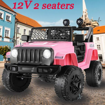 12V Electric Ride-On Car for Kids with Remote Control - Pink 4-Wheel Toy Vehicle