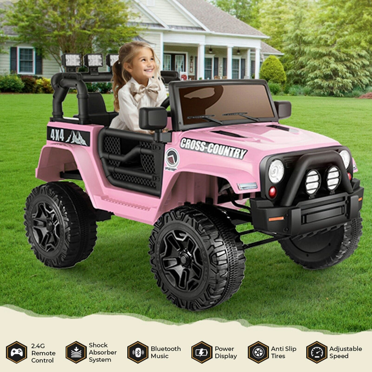 2 Seater Electric Jeep Car for Kids with Remote Control - Fun Ride-On Toy for Children