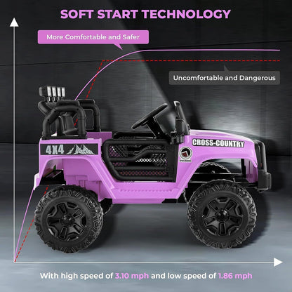 Electric Ride-On Car for Kids with Remote Control and Music Player