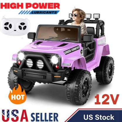Ride On Electric Car for Kids with Remote Control and Suspension - 12V Truck Design