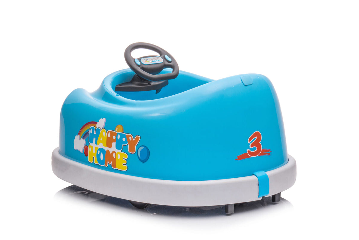 12V Battery Powered Bumper Car for Kids with Remote Control & LED Lights
