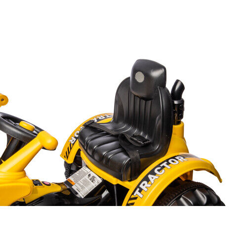 12V Battery-Powered Front Loader Construction Vehicle for Kids with Horn Sound