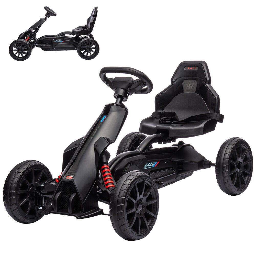 Adjustable Seat 4-Wheel Pedal Go Kart for Kids with Safety Belt