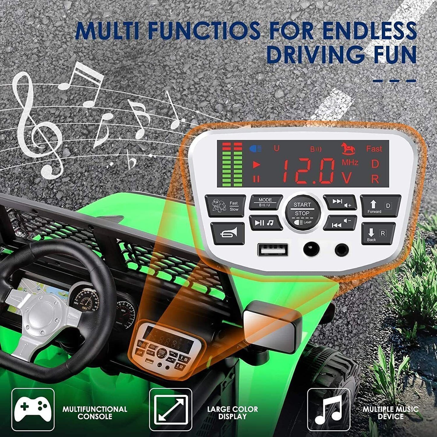 12V Battery-Powered Kids Electric Car with Remote Control - Fun Ride for Children