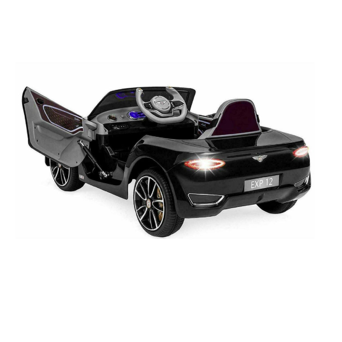 12V Battery Powered Ride-On Car for Kids Ages 2-8 with Parental Remote Control - Black