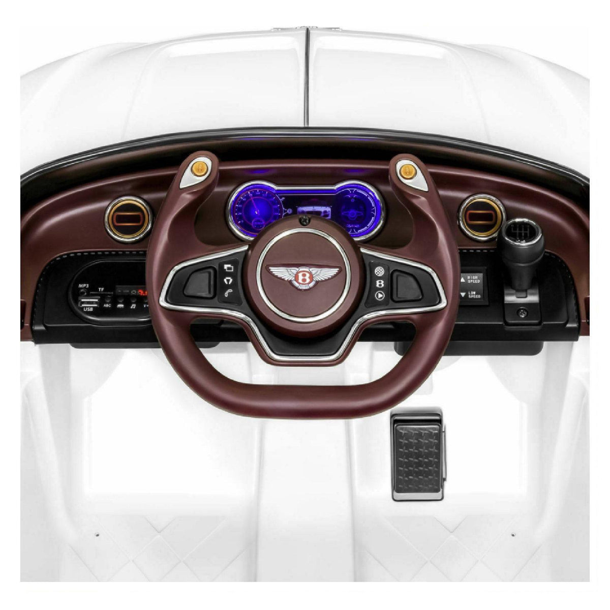 12V Battery Powered Ride-On Car for Kids Ages 2-8 with Parental Remote Control - White