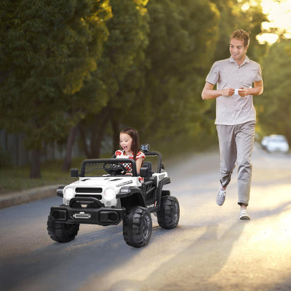 12V Battery Powered Ride On Truck with 2 Front LED Lights - Perfect Gift for Kids