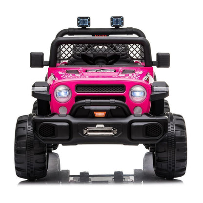 12V Battery Powered Ride On Truck with 2 Front LED Lights - Perfect Gift for Kids