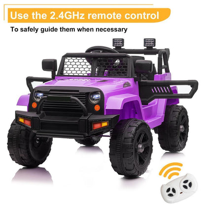 12V Battery Powered Ride-On Truck with Remote Control & LED Lights
