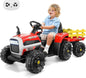 Electric Kids Ride-On Tractor with Trailer - Perfect Toddler Toy Gift