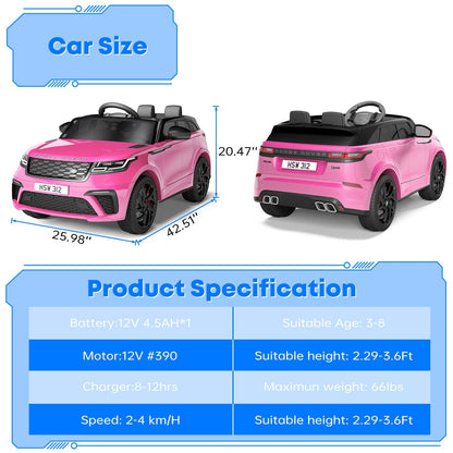 12V Battery Remote Control Ride on Truck Car Toy with MP3 Player for Kids