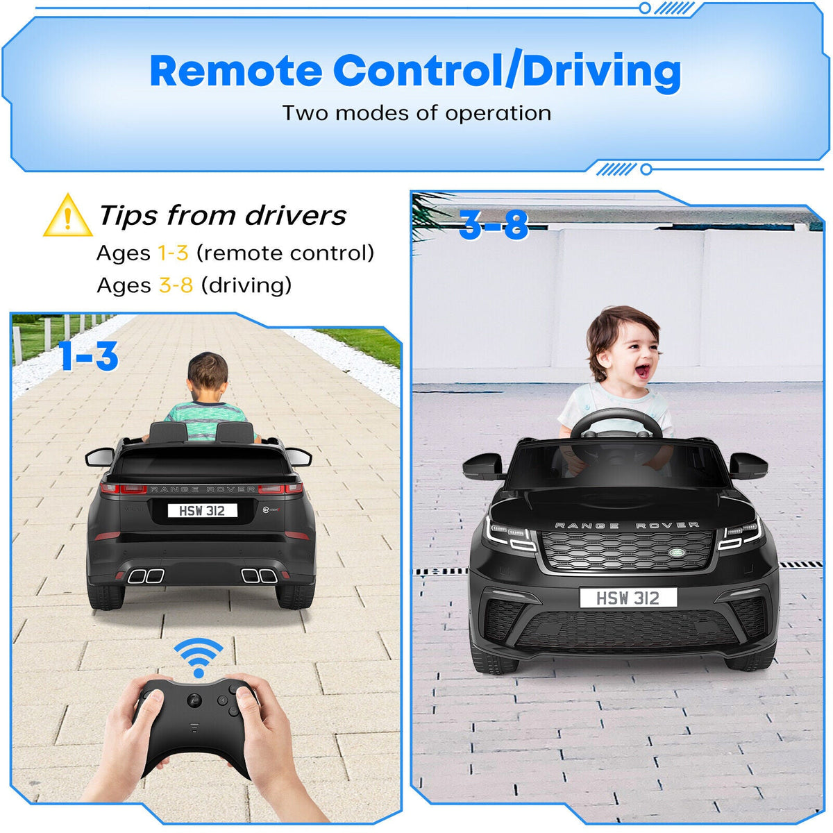 12V Battery Remote Control Ride on Truck Car Toy with MP3 Player for Kids