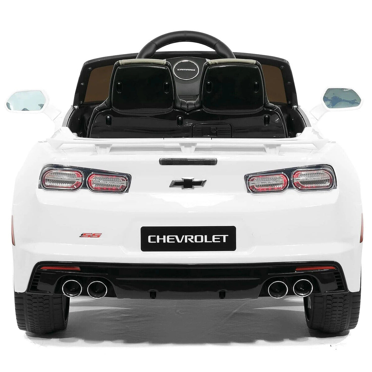 12V Chevrolet Camaro SS Ride-On Car with EVA Rubber Tires, Open Doors, 3 Speeds, and Remote Control