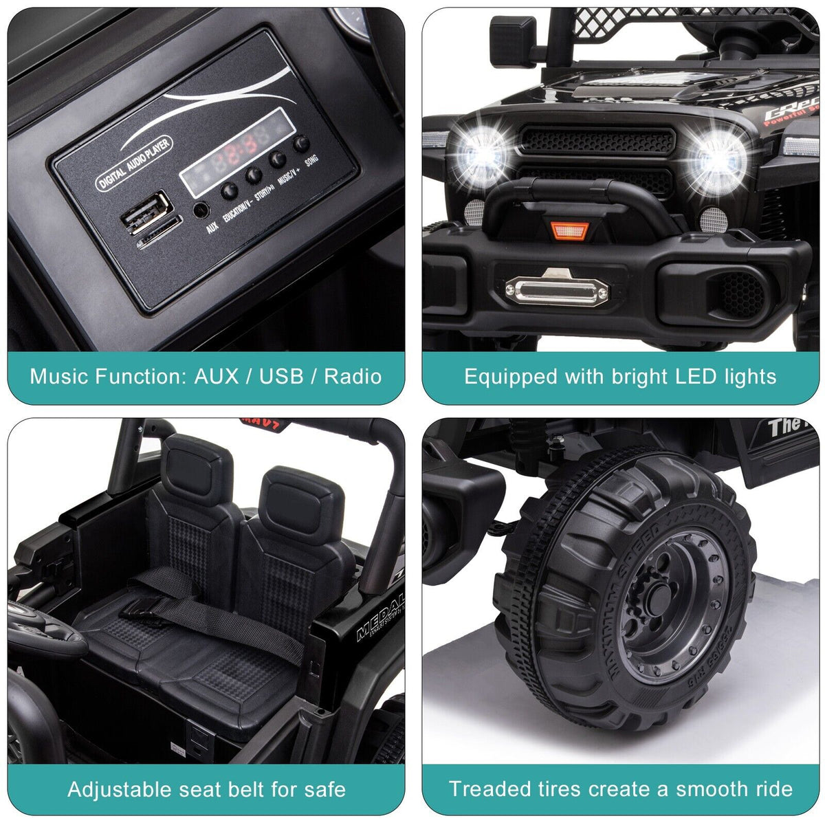 12V Dual Drive Electric Ride-On Truck with Remote Control