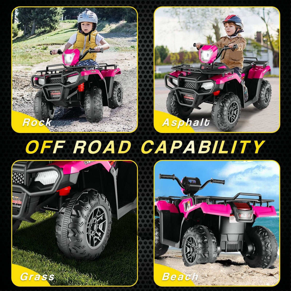 12V Battery Powered Electric ATV Quad Ride-On Car for Kids - Fun and Adventure on Wheels!