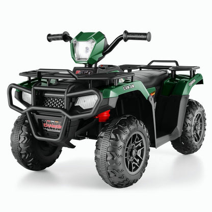12V Quad for Kids with LED Lights and Dual Speed Options